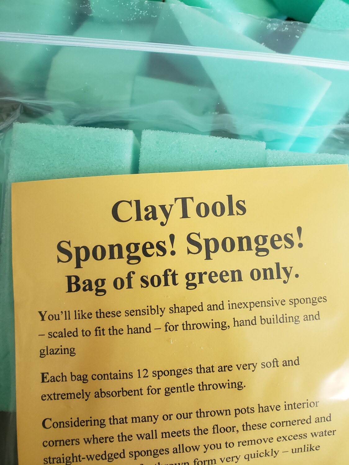 12-Sponges - Green Only