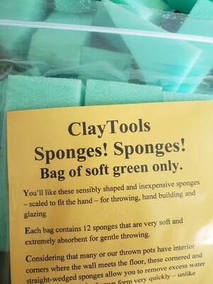 12-Sponges - Green Only