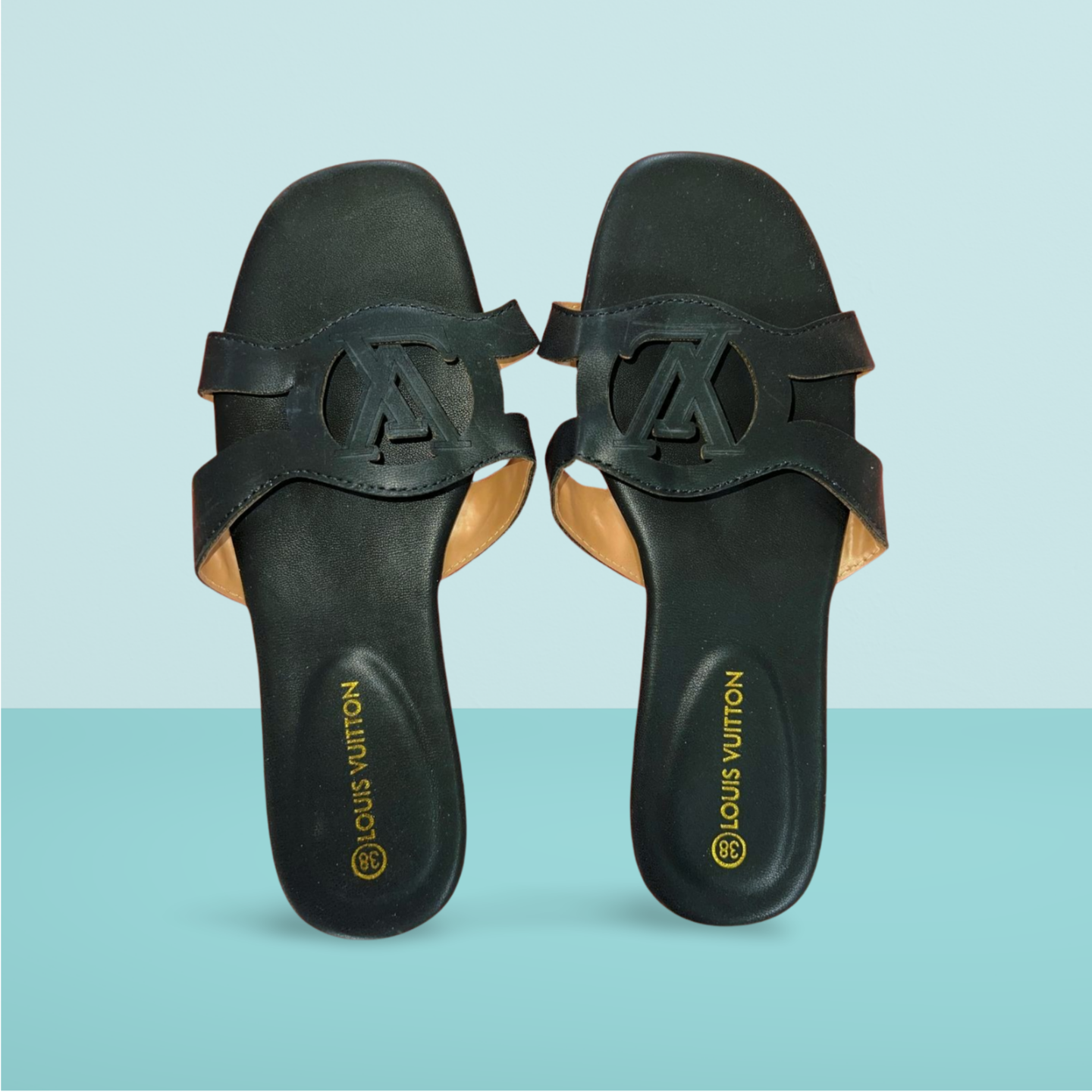 Black LV Lady Slipper