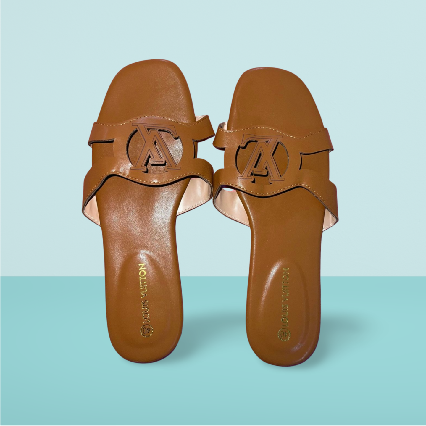 Brown Lady LV Slipper