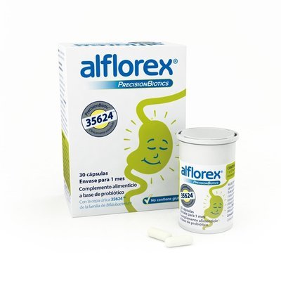 Alflorex 30cap.&nbsp;Probiotico con Bifidobacterium, eficaz para Colon Irritable.