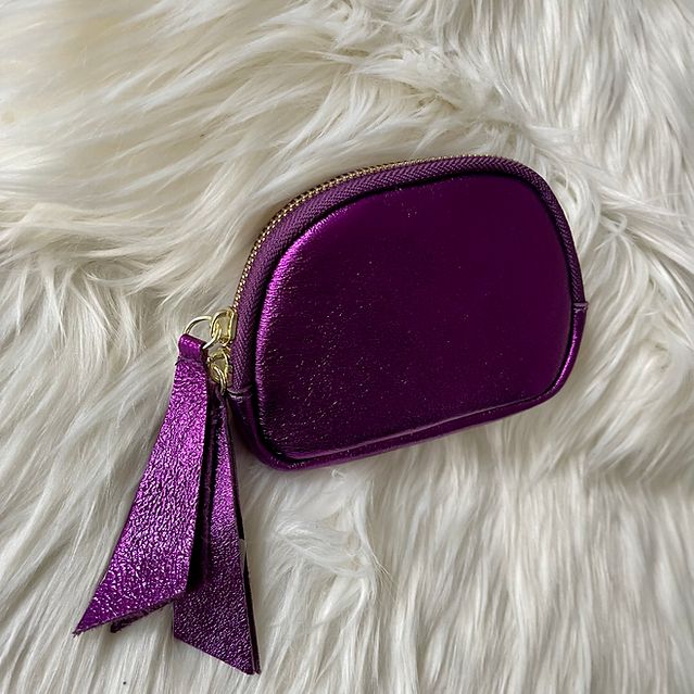 Lederen Portemonnee Purple