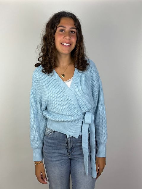 Wrap Knit Coral Blue