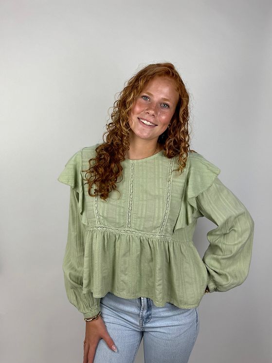 Mila Blouse Sage Green