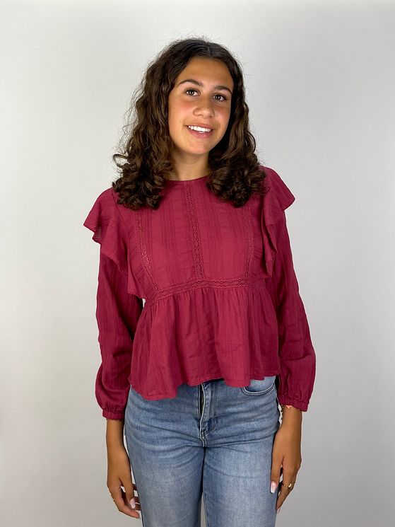 Mila Blouse Bordeaux