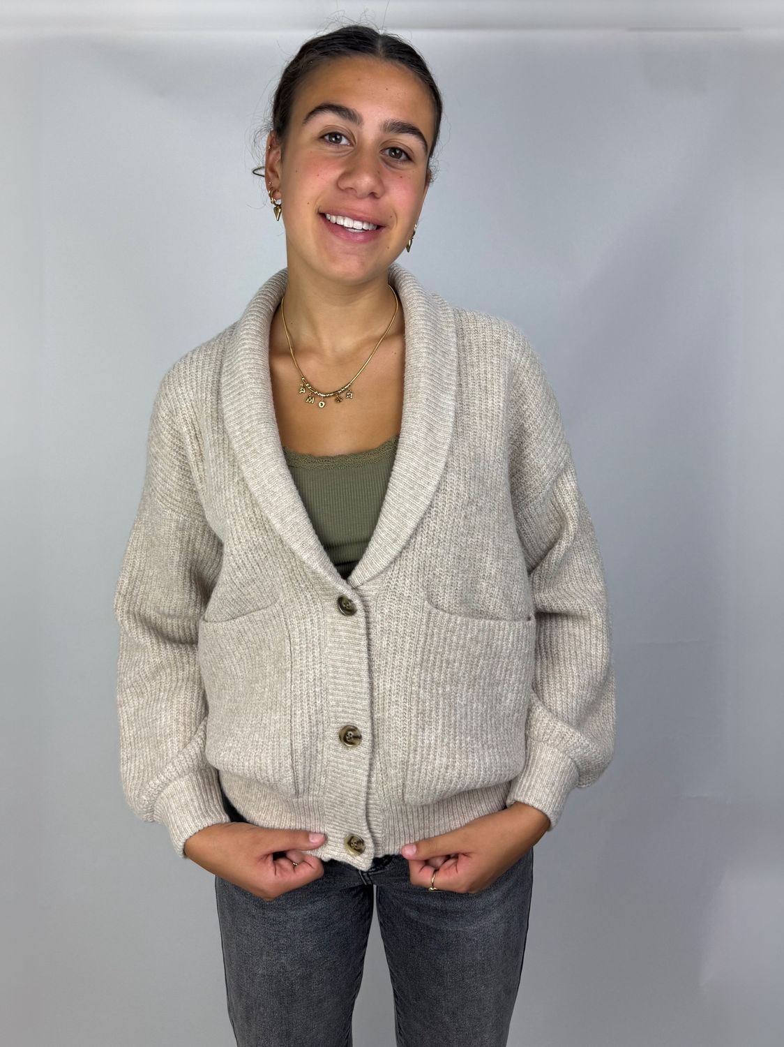 Beige Cozy Vest
