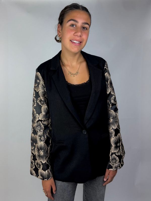 Blazer met Bloemenmouwen