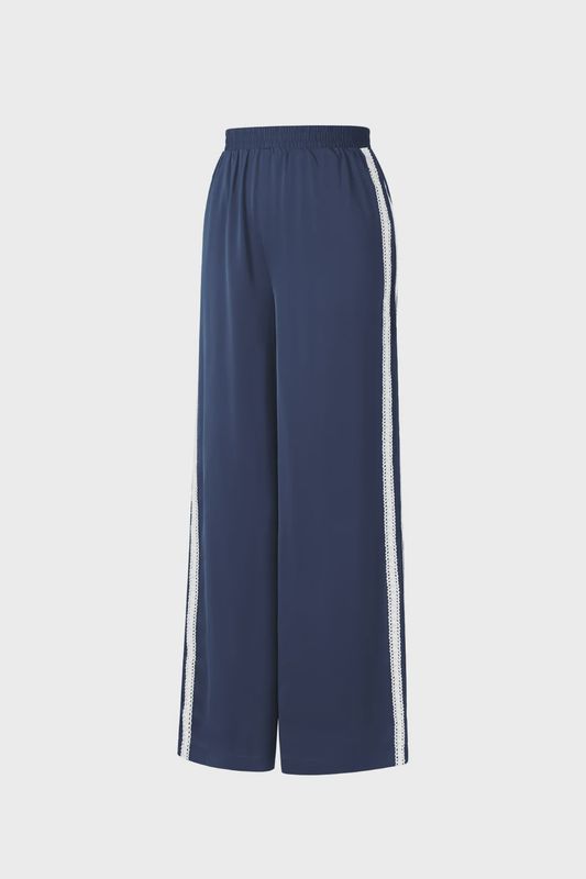 Satijnlook Pantalon Met Kanten Strepen