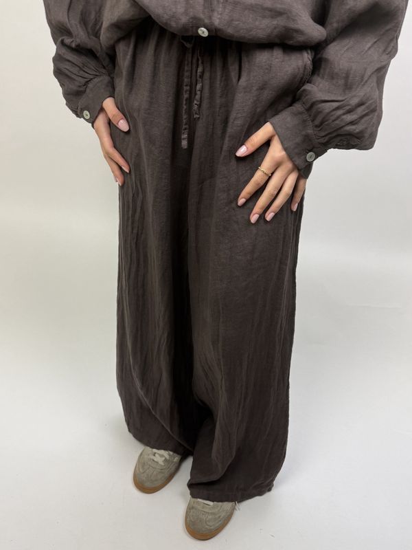 Bruine Linnen Broek