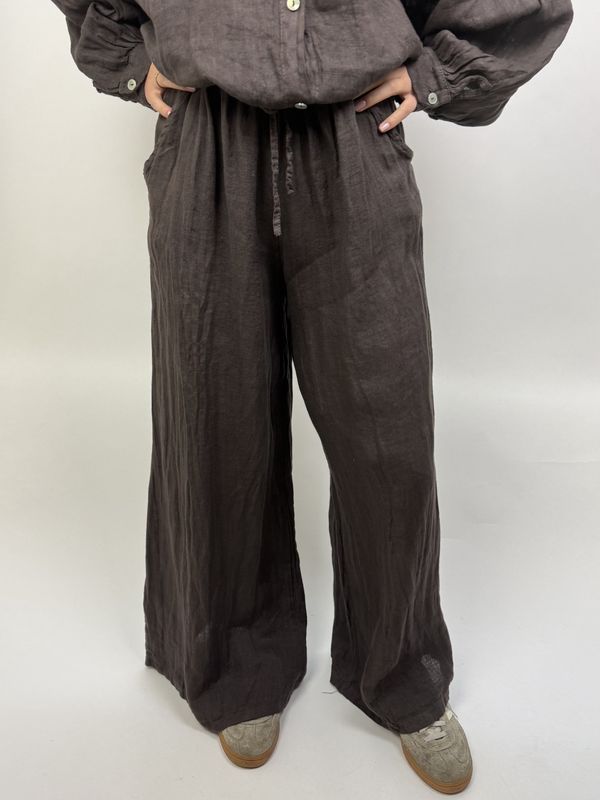 Bruine Linnen Broek