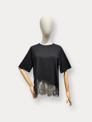 Lace T-shirt Zwart
