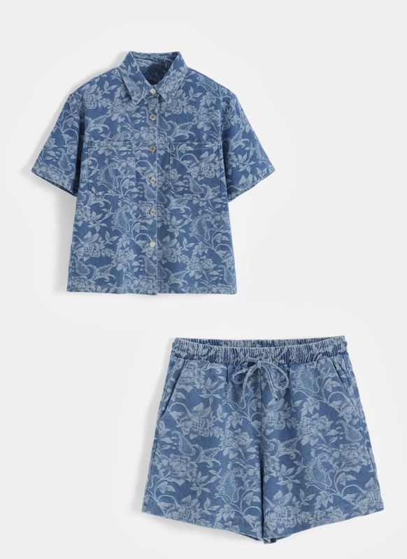 Denim Set Floral