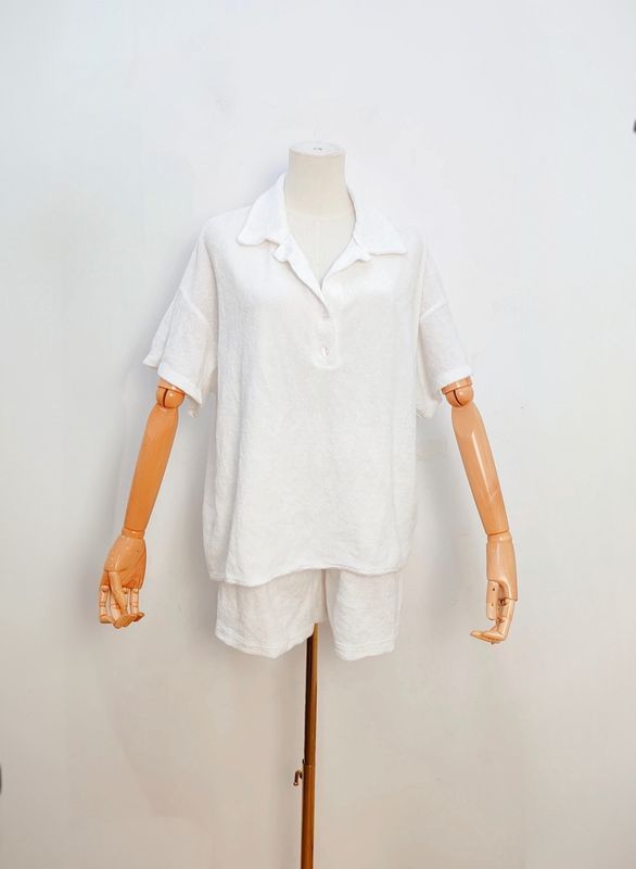 Badstof Polo Top