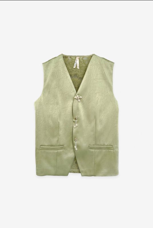 Boho Chic Satin Gilet