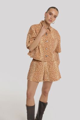 Refined Department Cropped Blouse Bambi Print ADELINE