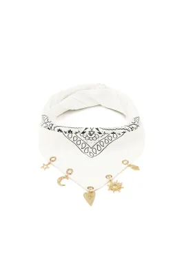 Bandana Sjaaltje met Bedels White