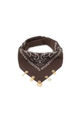 Bandana Sjaaltje met Bedels Brown