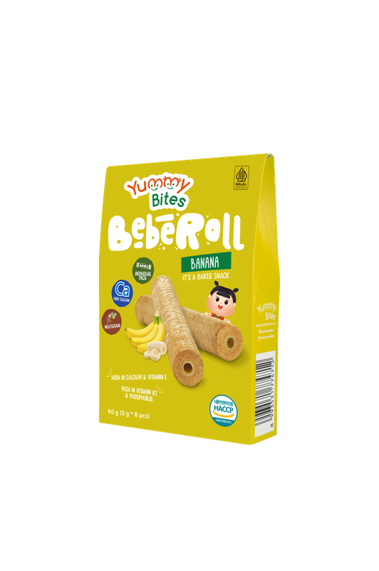 يامي بايتس - بيبي رول بنكهة الموز  الوزن الصافي 40 غرام
