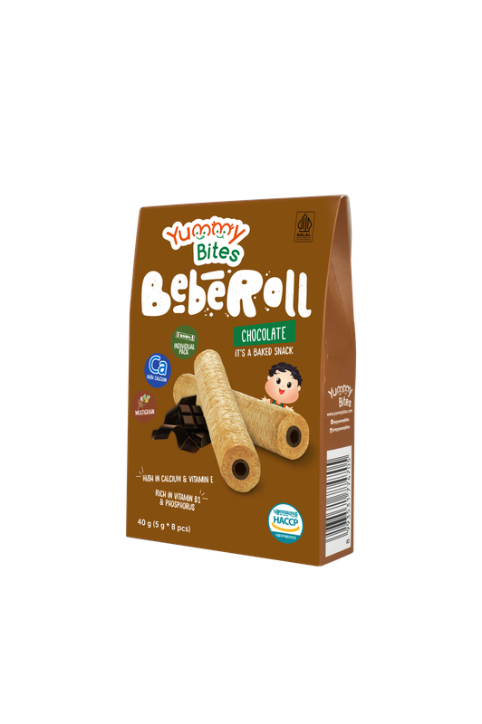 يامي بايتس - بيبي رول بنكهة الشوكولاتة  الوزن الصافي 40 غرام