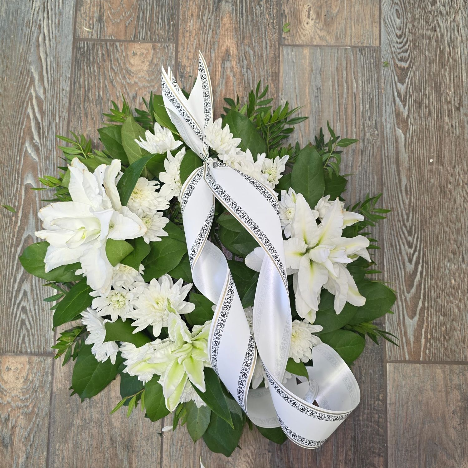 Coroana crini + crizanteme