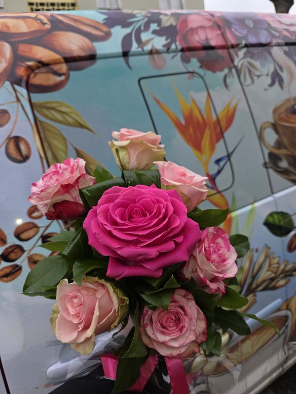 Buchet trandafiri roz / roze