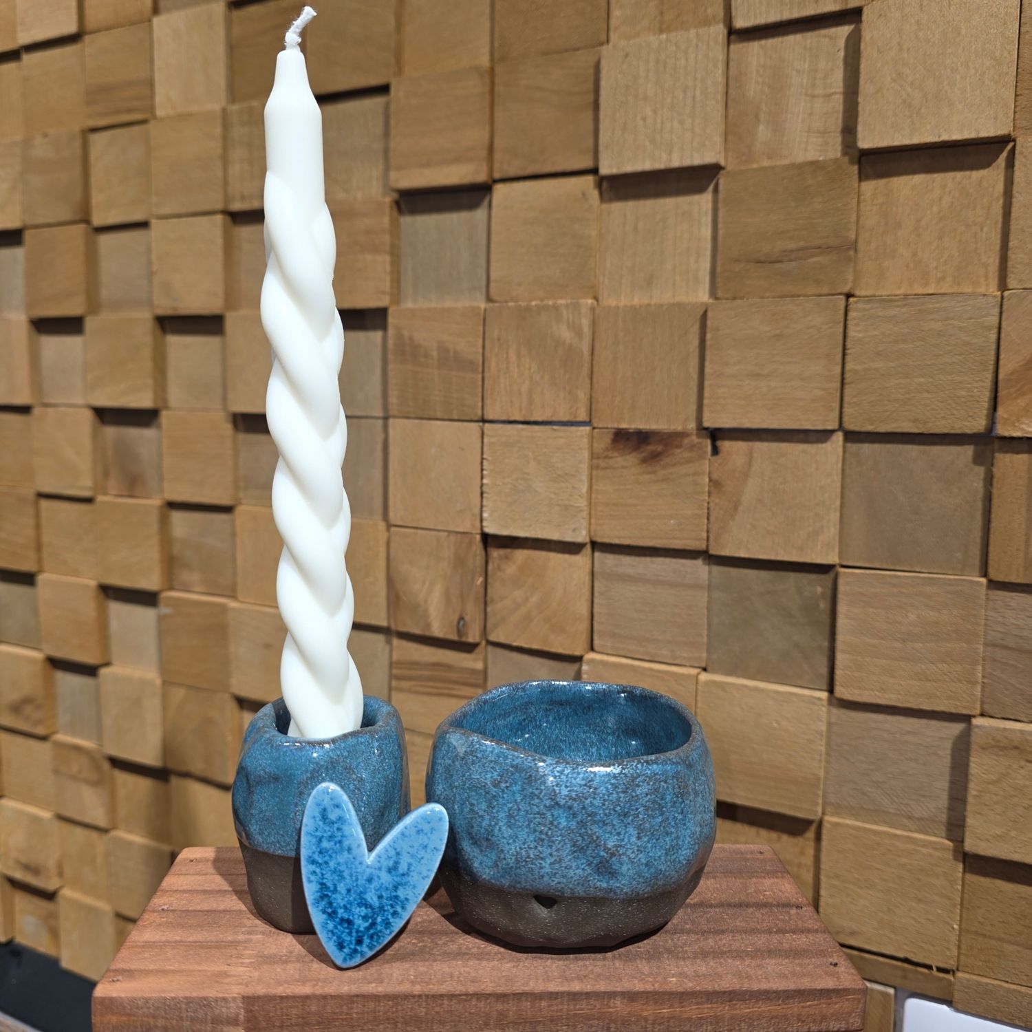 Set ceramica albastru ceasca espresso