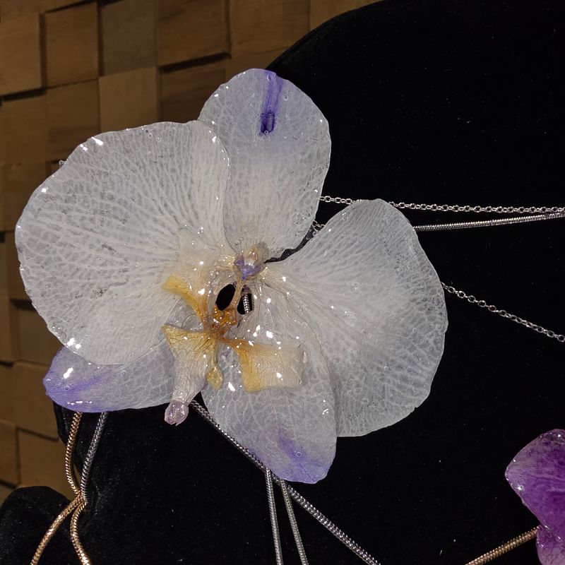 Colier reglabil orhidee