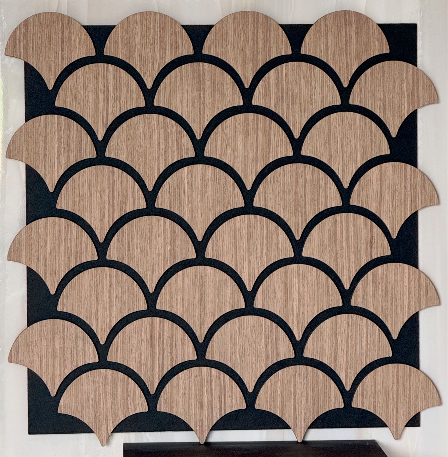 Akoestisch Wandpaneel AKU-003 – Schubben Design – 665×650×21 mm