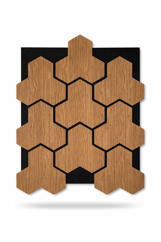 Akoestisch Wandpaneel AKU-005 – Hexagon Design –798.87*626.22*18 mm