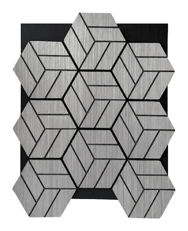 Akoestisch Wandpaneel AKU-011 – Geometrisch Design – 665×810×21 mm