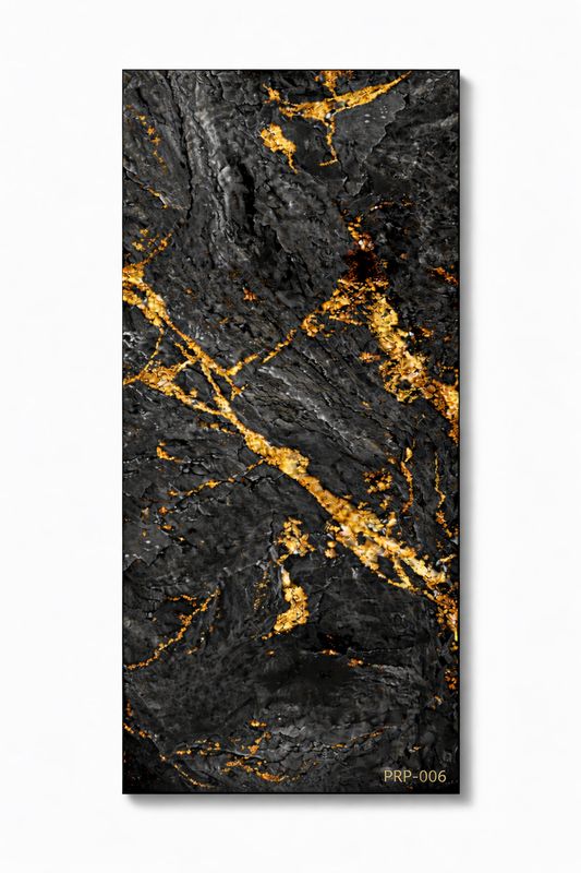 ​PVC Marmer Wandpaneel PRP-006 – Zwart Goud Marmerlook – 2800×1200×3 mm