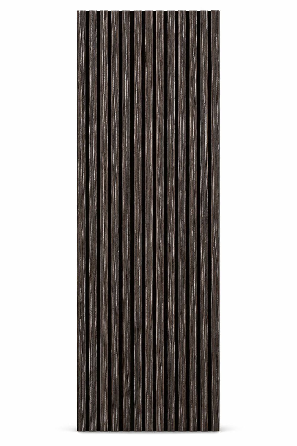 ​Akoestisch MDF Wandpaneel 383S – Donkergrijs Houtlook – 2400×600×22 mm