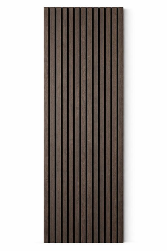Akoestisch MDF Wandpaneel 1252S – Donkerbruin Houtlook – 2400×600×22 mm