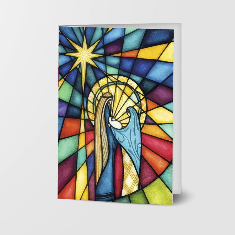 Card - Stained Glass Nativity Card - Stained Glass Nativity