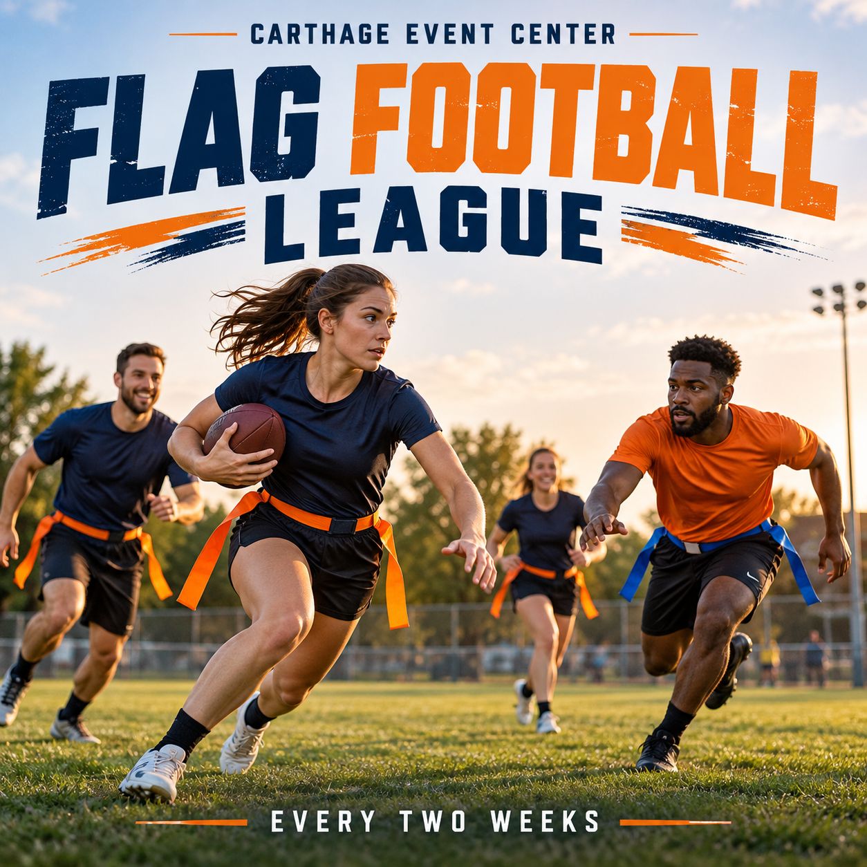 Outdoor Flag Football League - Six Meetups - Every Two Weeks