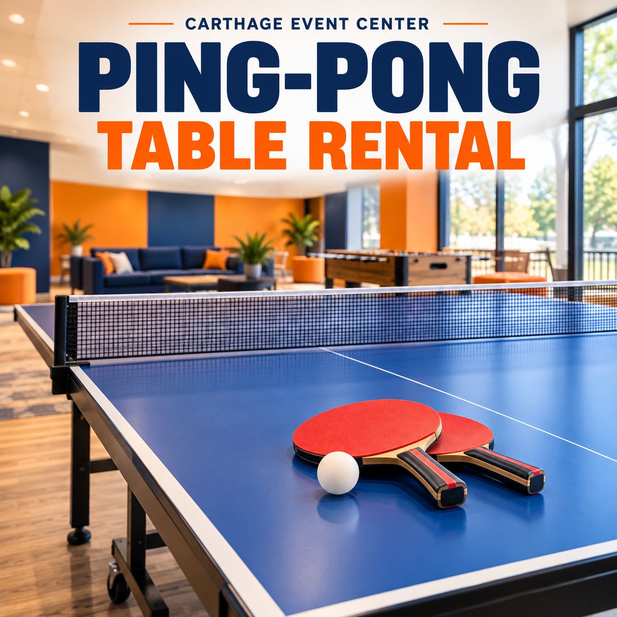 Ping-Pong Table Rental - One Table - One Hour Ping-Pong Table Rental - One Table - One Hour