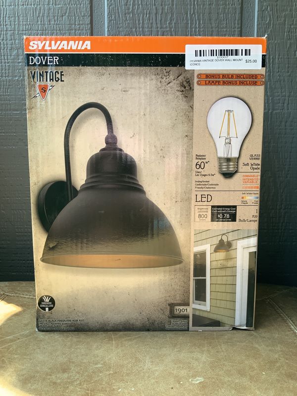 SYLVANIA VINTAGE DOVER WALL MOUNT SCONCE