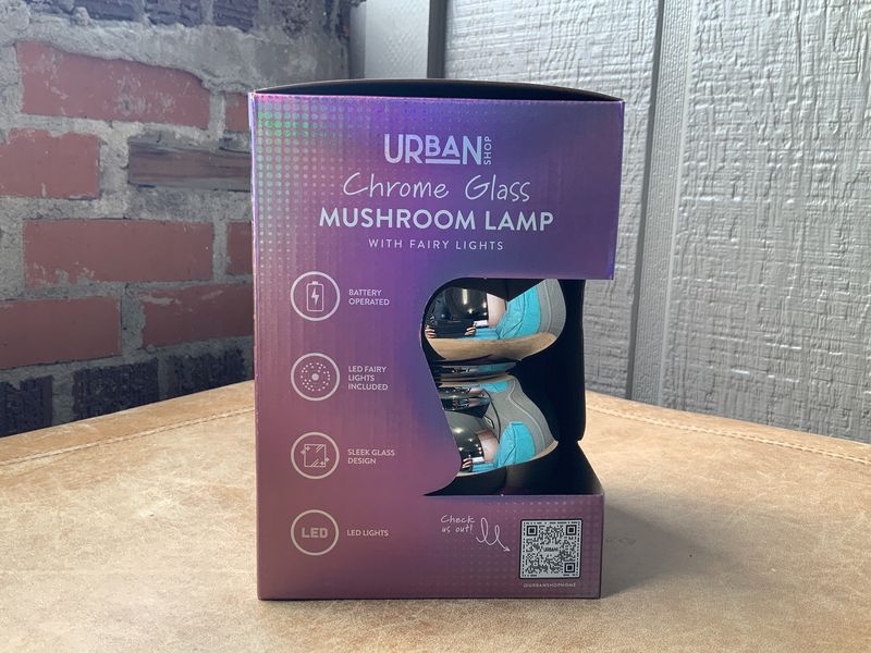 Crome Glass Mushroom Lamp