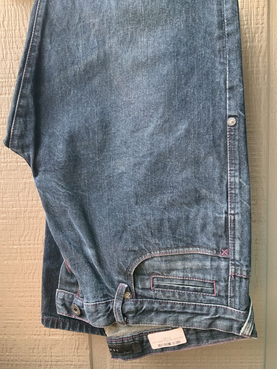 Sean John Dark Blue Jeans sz 38, Colour: Purple Piping