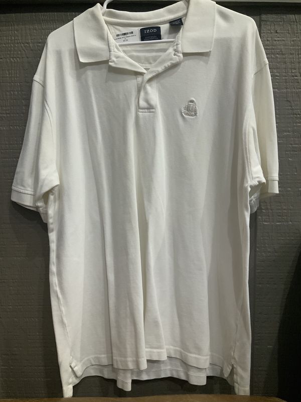 Izod White Short Sleeve Shirt sz XL