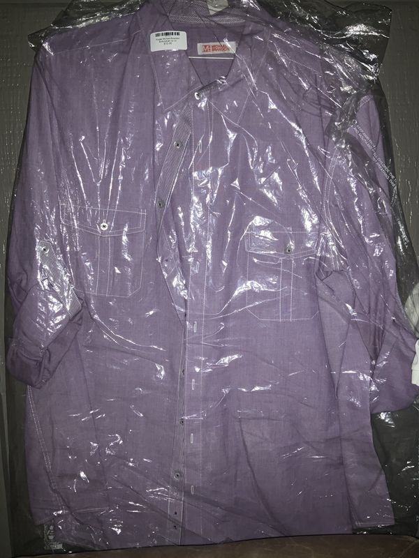 Purple Michael Brandon Buttondown sz 2x