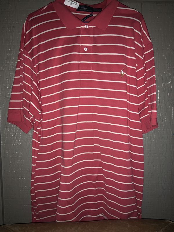 Polo Red And White Striped Shirt sz XLT