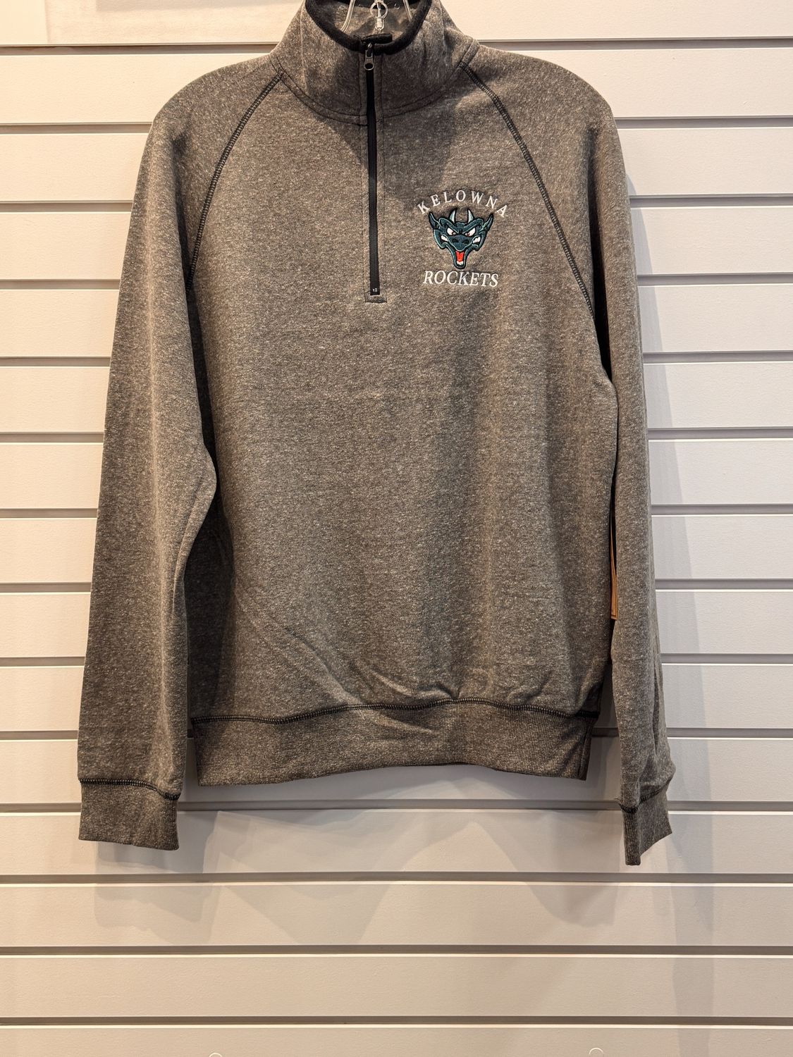 Campus Crew Heritage 1/4 Zip, Colour: Charcoal, Size: Small