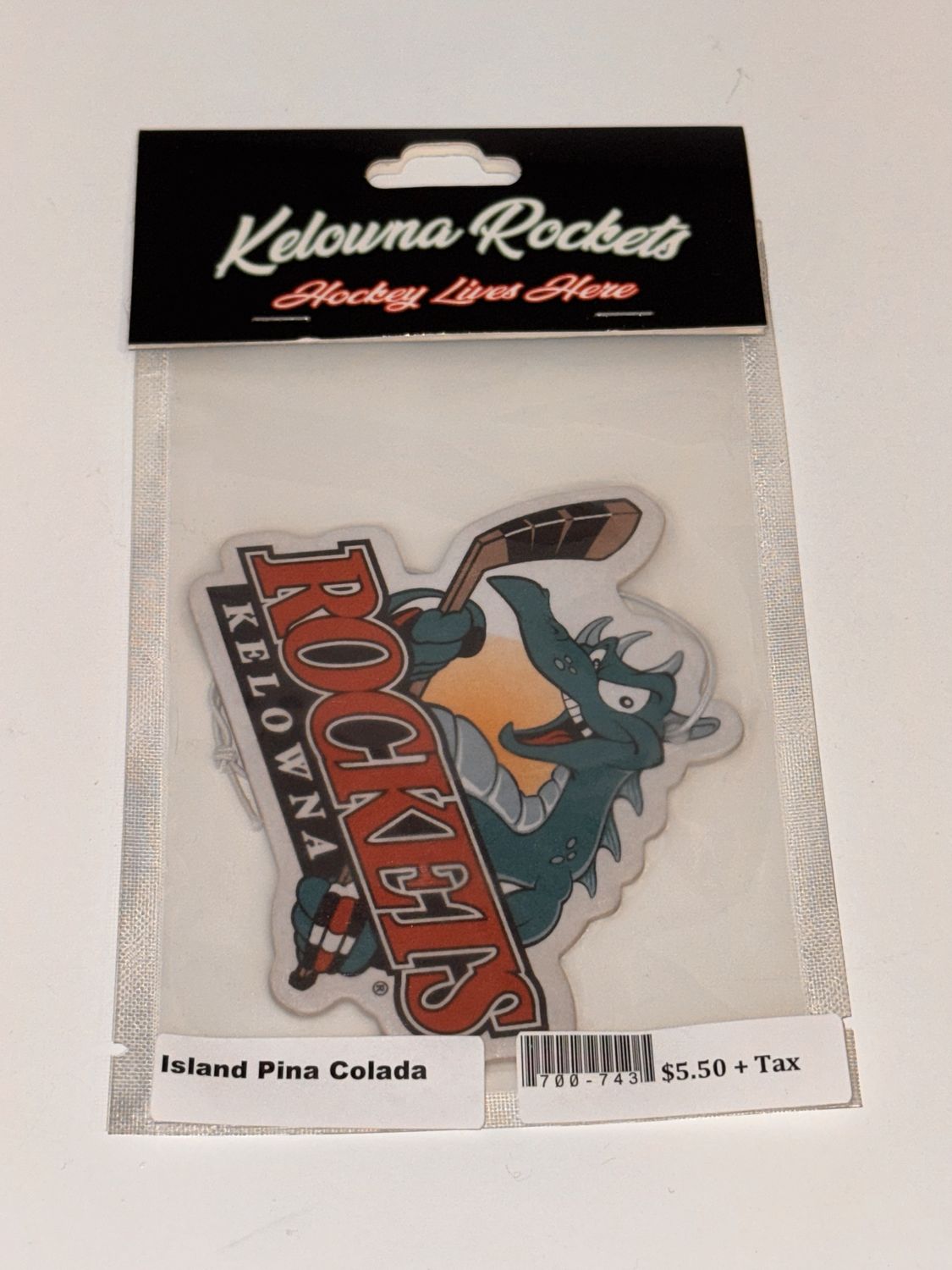 Rockets Air Freshener, Logo Type: Primary Logo, Type: Pina Colada Scent