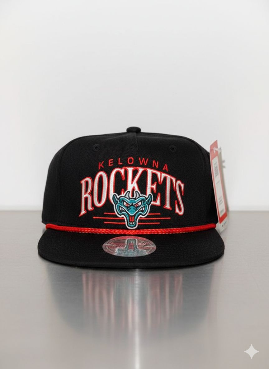 Club Arch Black Hat with Red Rope