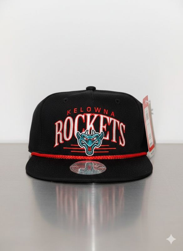 Club Arch Black Hat with Red Rope