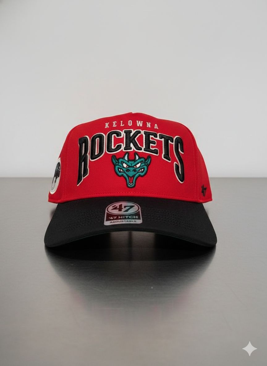 Rockets Hard Arch Red 47' Hitch Ogopogo Hat with Black Brim