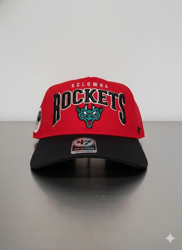 Rockets Hard Arch Red 47' Hitch Ogopogo Hat with Black Brim