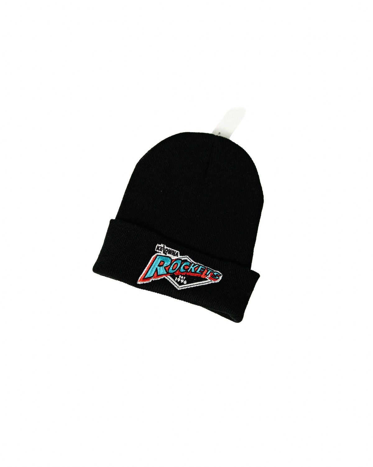 Black Solid Cuffed Toque - Retro Logo