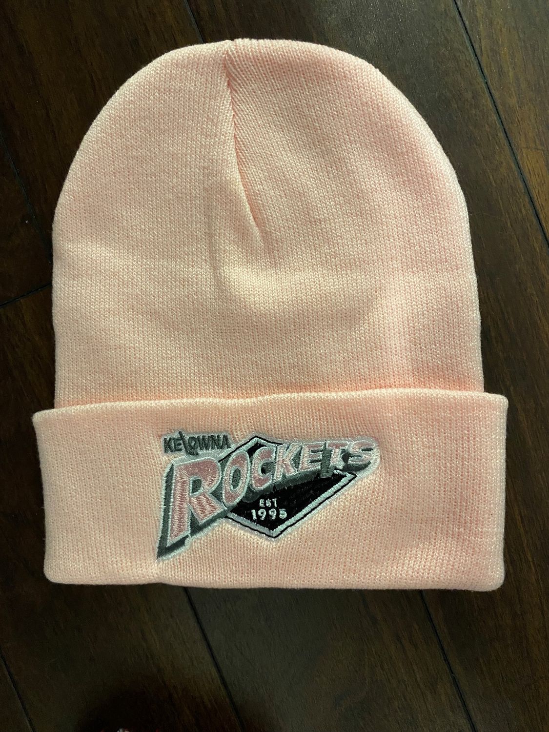 Solid Pink Cuffed Toque - Retro Logo